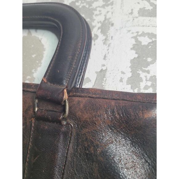 3502 Vintage Coach Handle‎ Clutch Handbag Bonnie Cashin Brown Leather